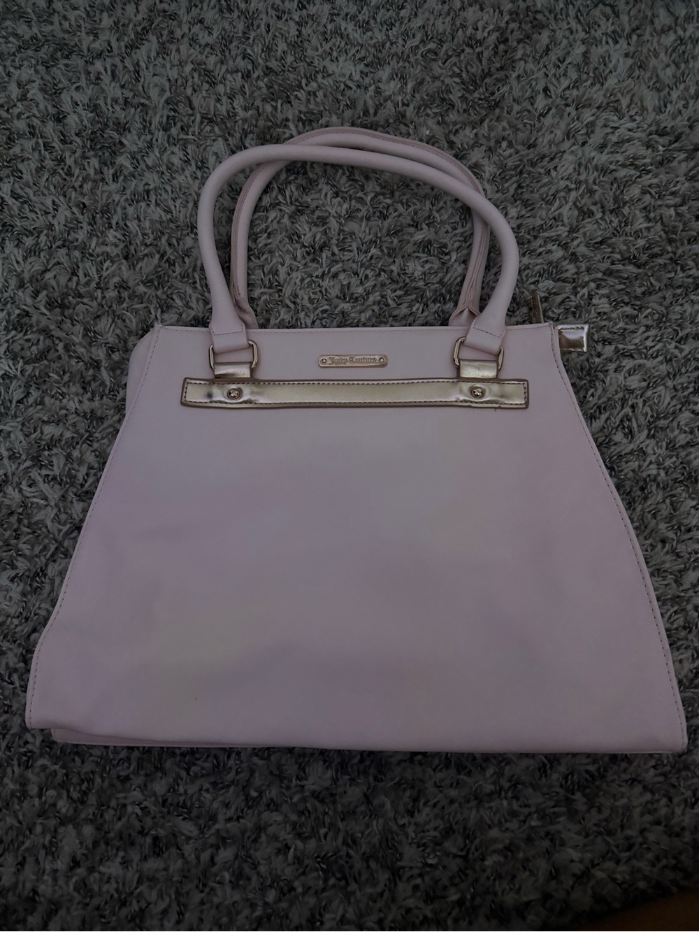 Juicy Couture Light Pink Tote and Pouch with Gold Trim
